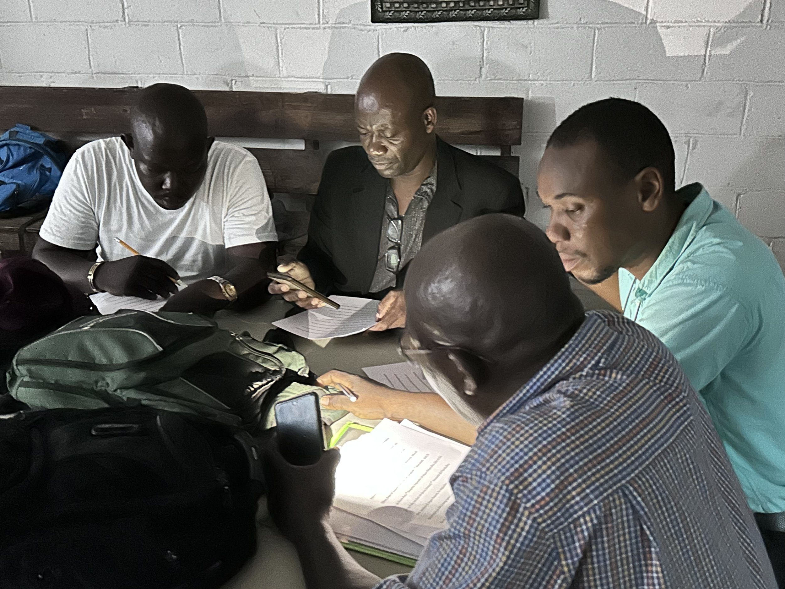 Students studying Scripture